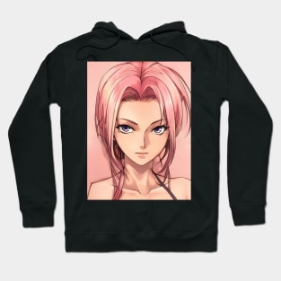 Manga charaters Anime Girl Pink Body Hoodie